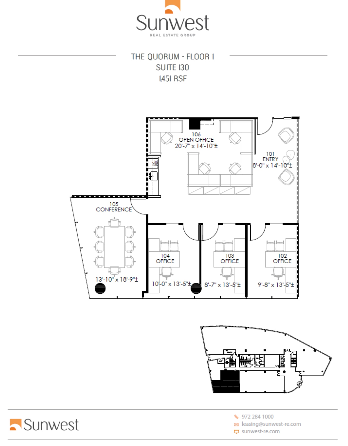 14850 Quorum Dr, Dallas, TX à louer Plan d’étage- Image 1 de 1