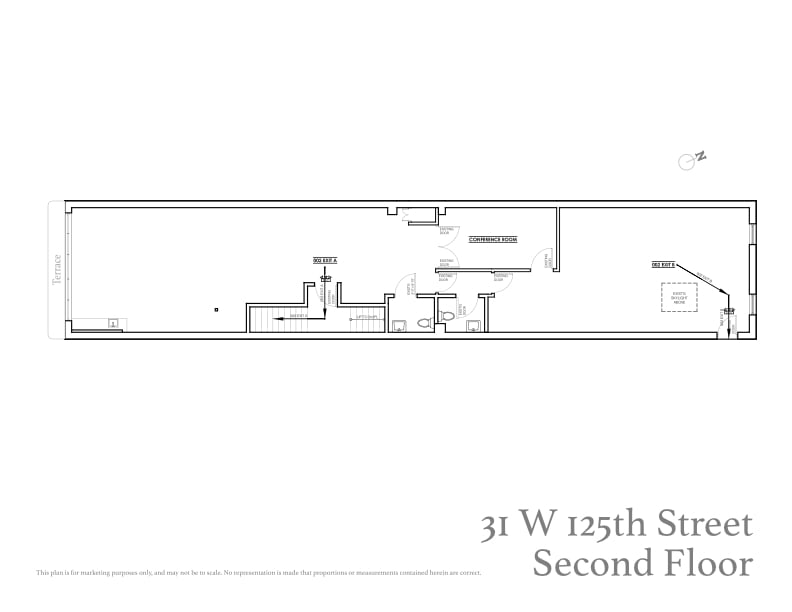 31 W 125th St, New York, NY à louer Plan d’étage- Image 1 de 2
