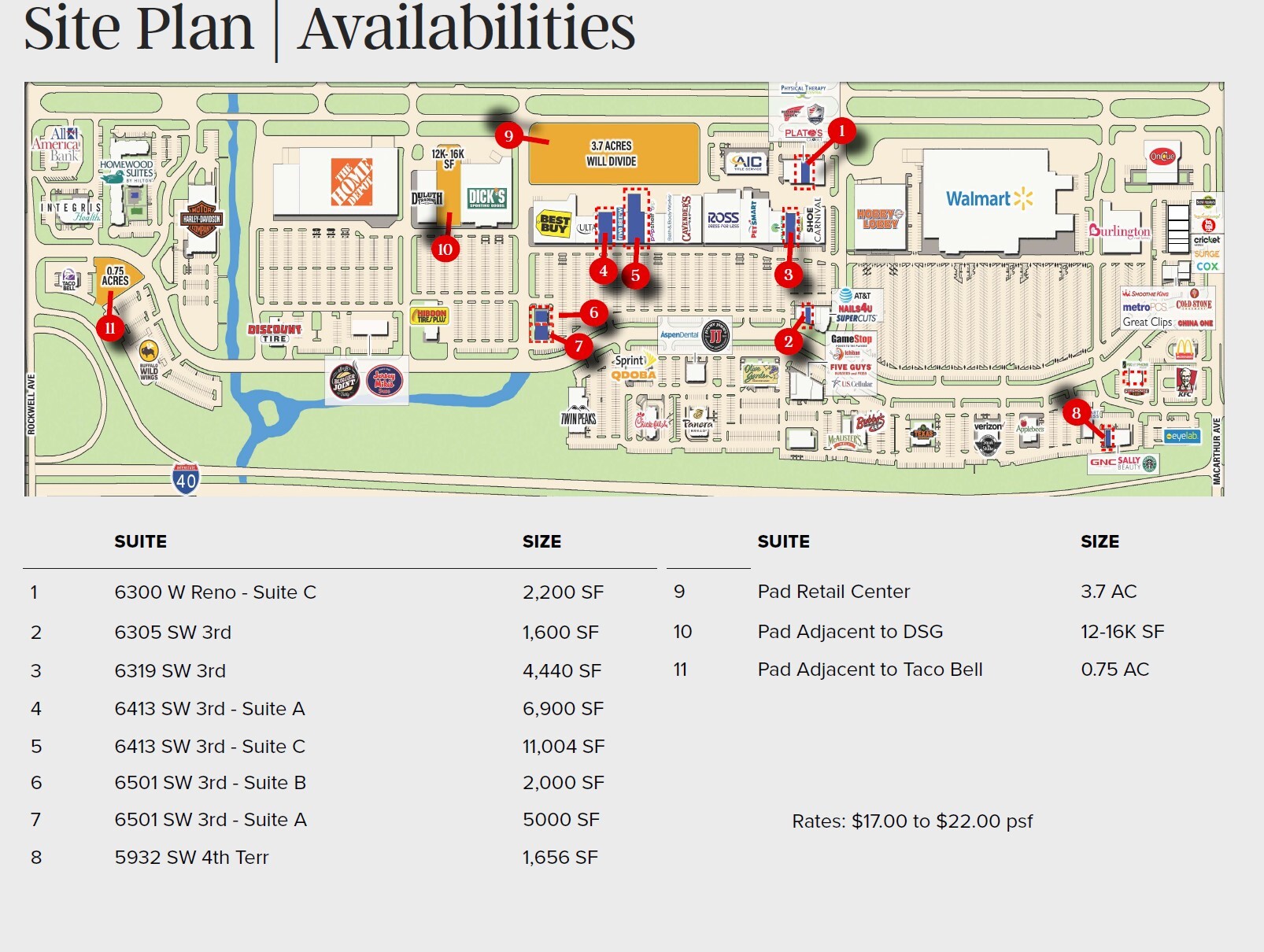 I-40 & Rockwell Ave, Oklahoma City, OK à louer Plan de site- Image 1 de 1