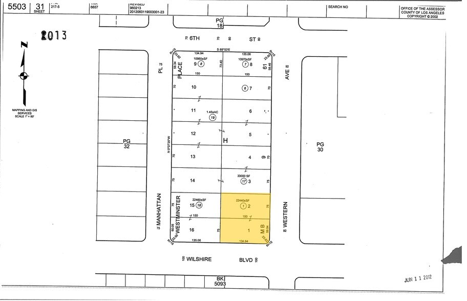 3807 Wilshire Blvd, Los Angeles, CA à louer - Plan cadastral - Image 3 de 3