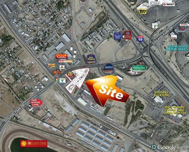 1050 Sunland Park Dr, El Paso, TX à louer - Aérien - Image 3 de 4