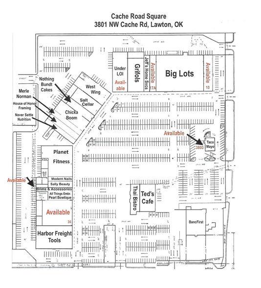 3801 NW Cache Rd, Lawton, OK for lease - Site Plan - Image 2 of 2