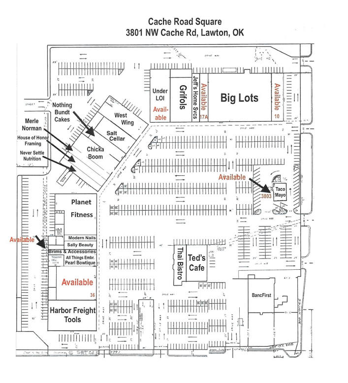 3801 NW Cache Rd, Lawton, OK for lease Site Plan- Image 1 of 19