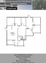 250-286 E Hamilton Ave, Campbell, CA à louer Plan d’étage- Image 1 de 1