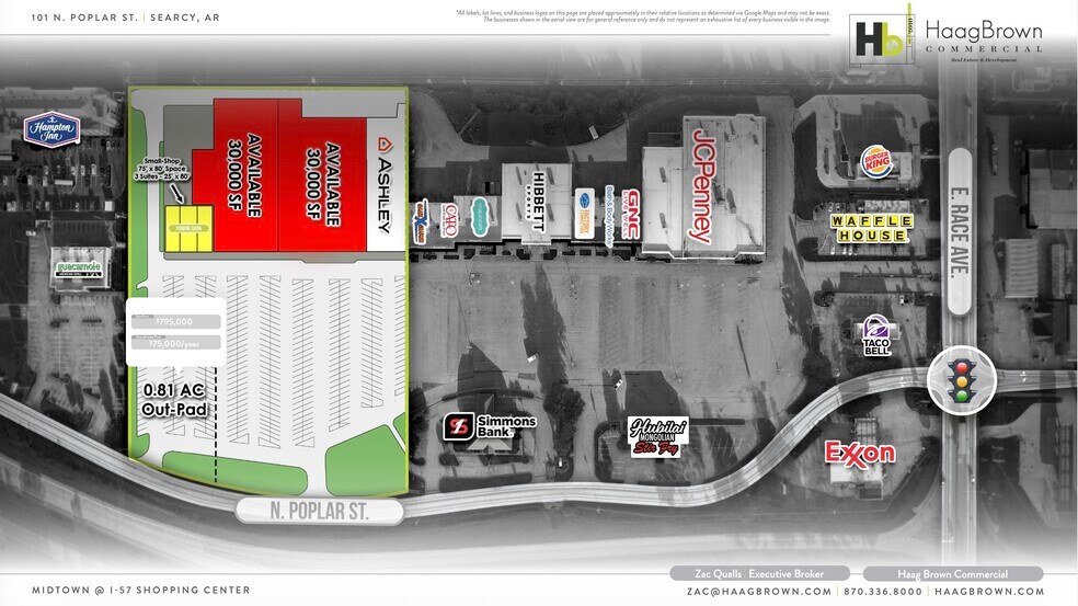 101 N Poplar St, Searcy, AR à louer - Plan de site - Image 3 de 8