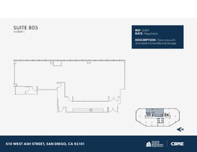 610 W Ash St, San Diego, CA for lease Floor Plan- Image 1 of 1