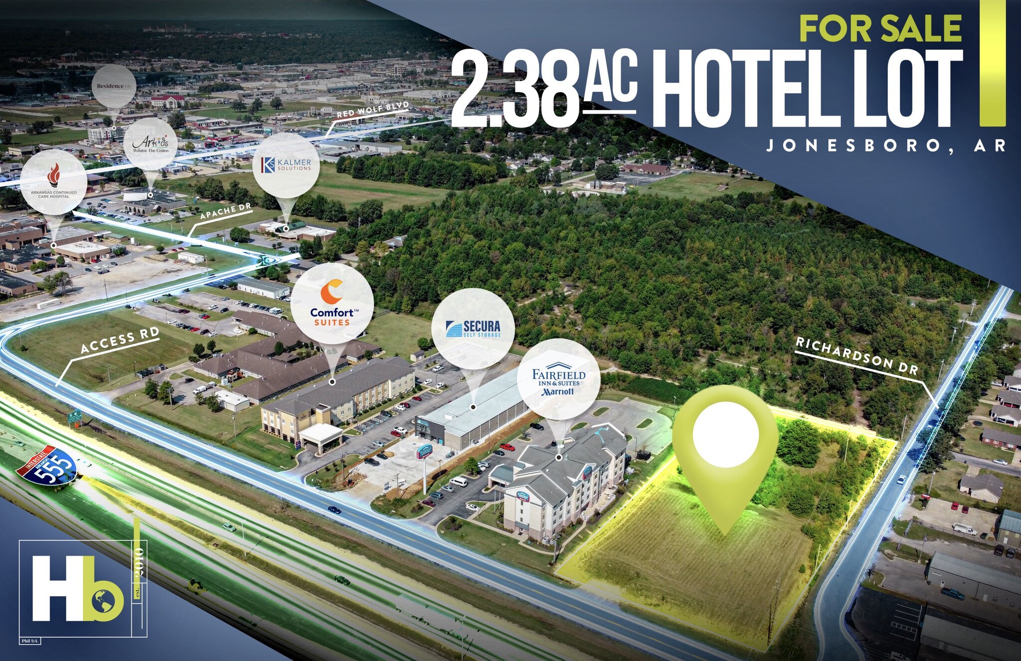 3410 Access Rd, Jonesboro, AR for sale Aerial- Image 1 of 5