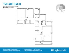 150 Fayetteville St, Raleigh, NC à louer Plan d’étage- Image 2 de 2