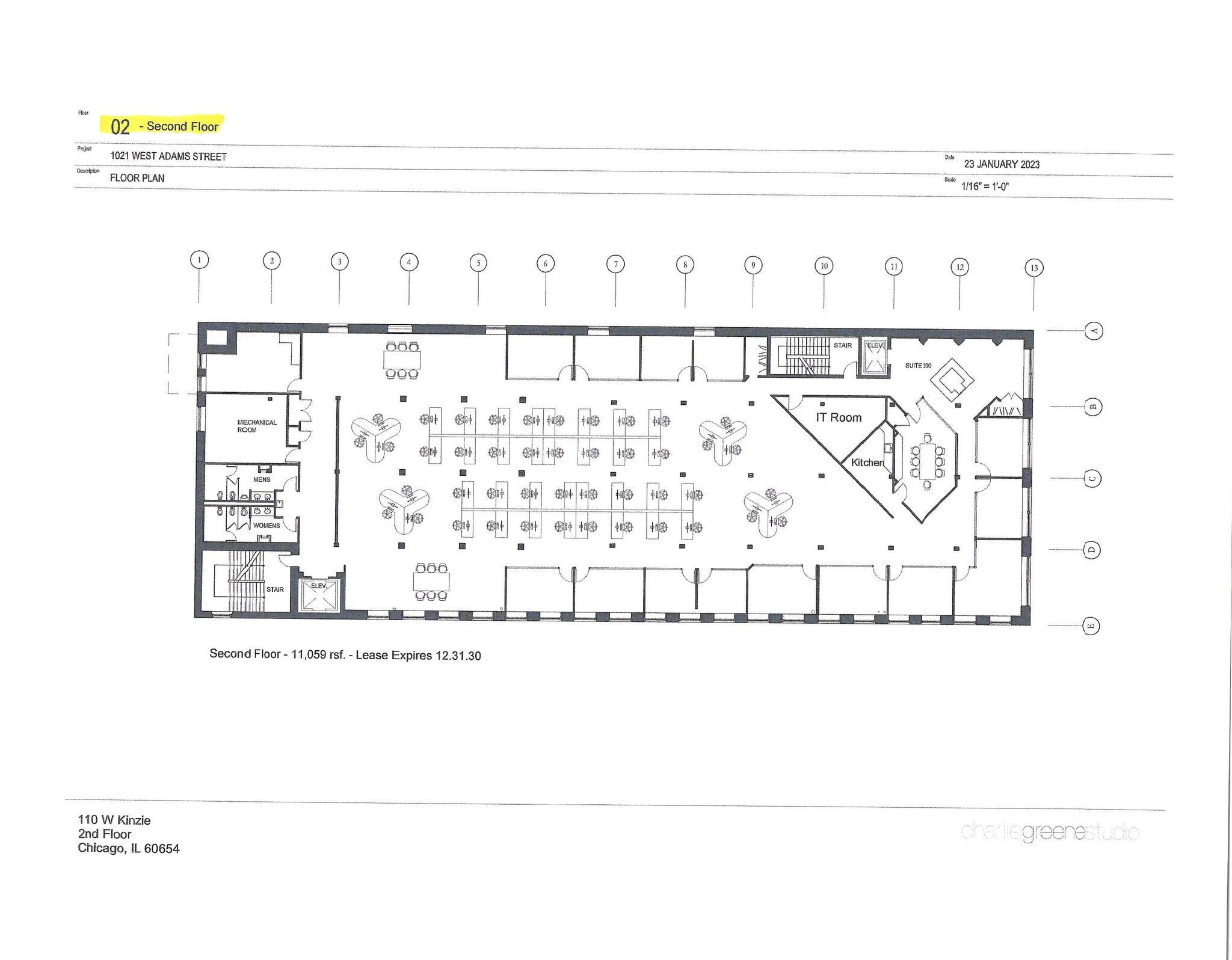 1021 W Adams St, Chicago, IL for lease Floor Plan- Image 1 of 1