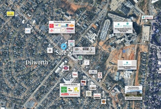 1251 East Blvd, Charlotte, NC - AERIAL  map view