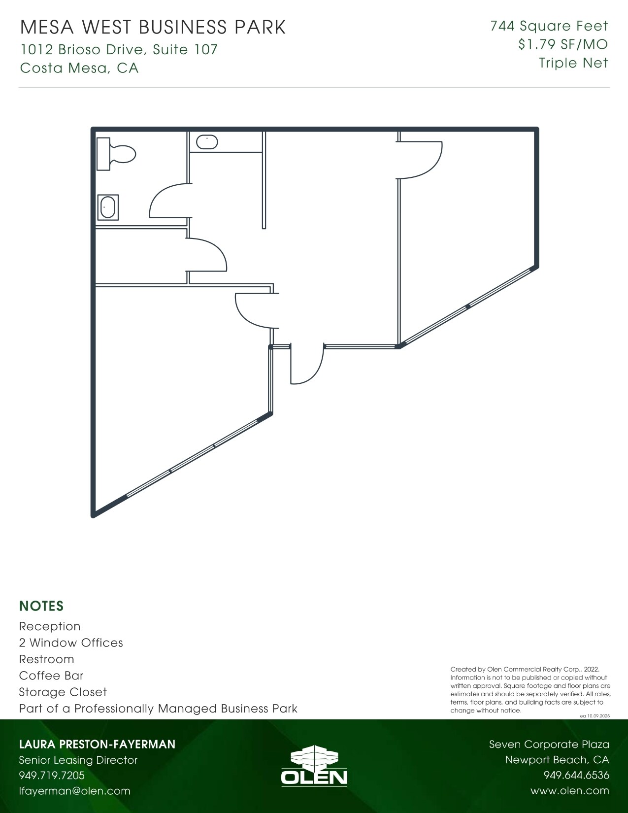 1012 Brioso Dr, Costa Mesa, CA for lease Floor Plan- Image 1 of 1