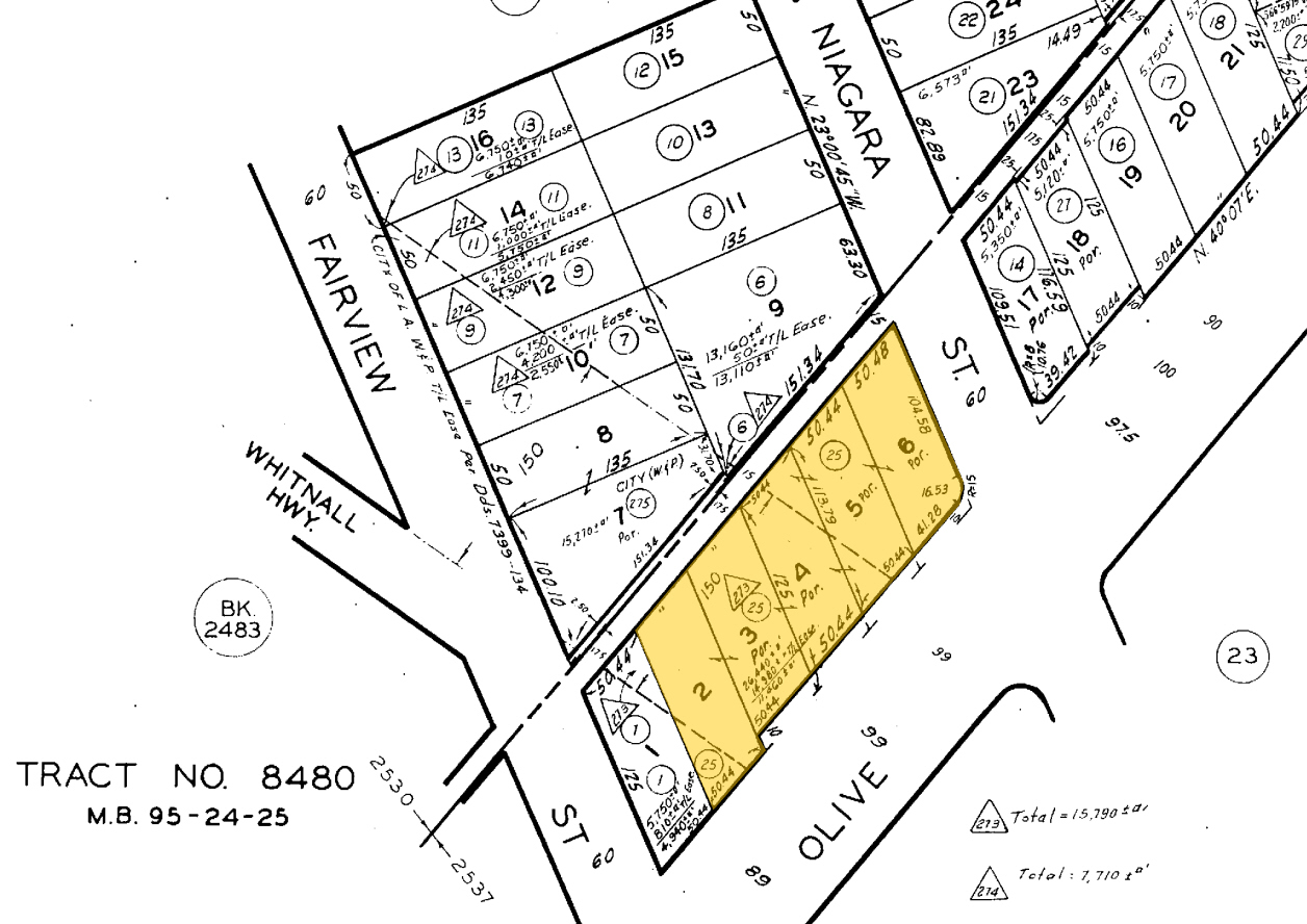 3003 W Olive Ave, Burbank, CA for lease Plat Map- Image 1 of 2