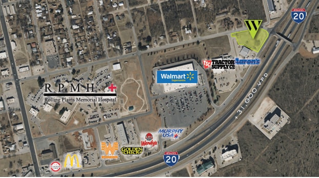 I-20 Frontage rd, Sweetwater, TX for sale Aerial- Image 1 of 4