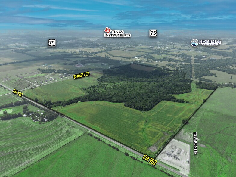 180 AC FM 902 and Bennett Rd., Howe, TX à vendre - Aérien - Image 2 de 4