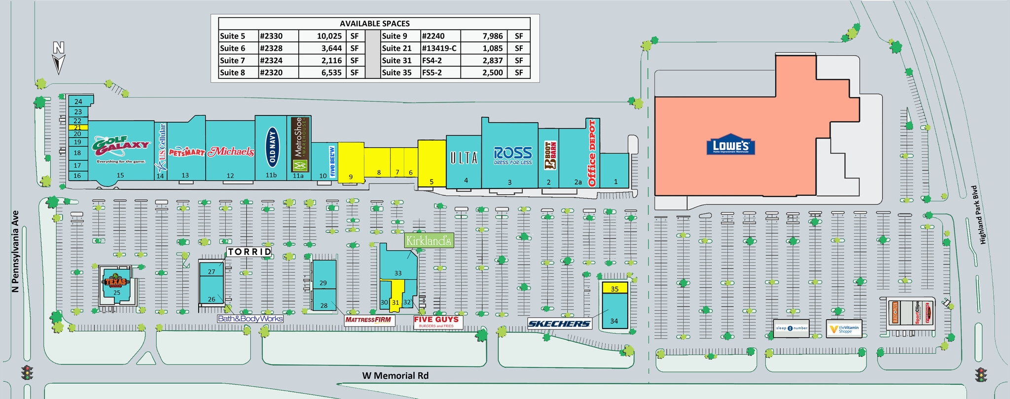 2300 W Memorial Rd, Oklahoma City, OK à louer Plan de site- Image 1 de 1
