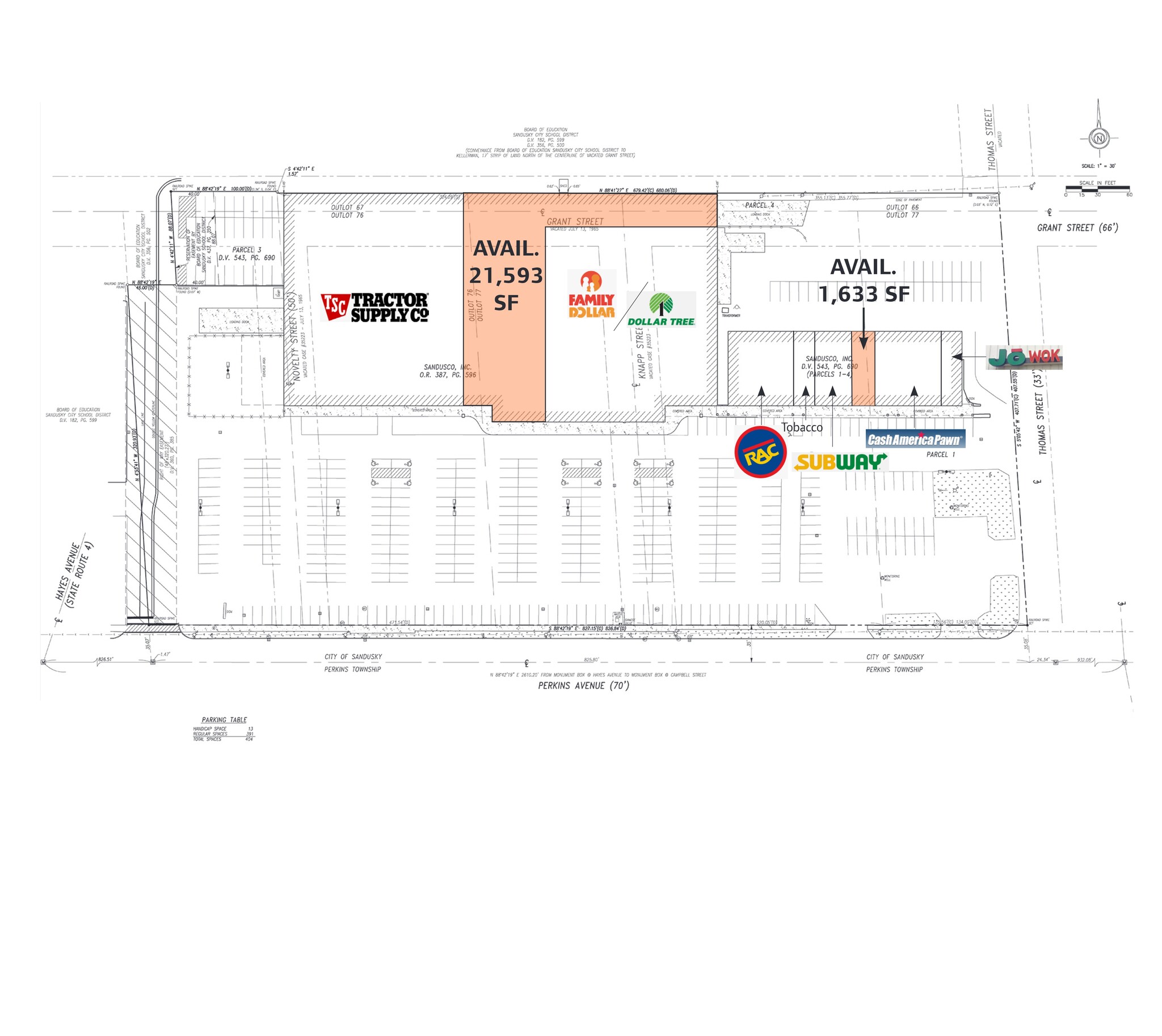 607-709 W Perkins Ave, Sandusky, OH for lease Site Plan- Image 1 of 2