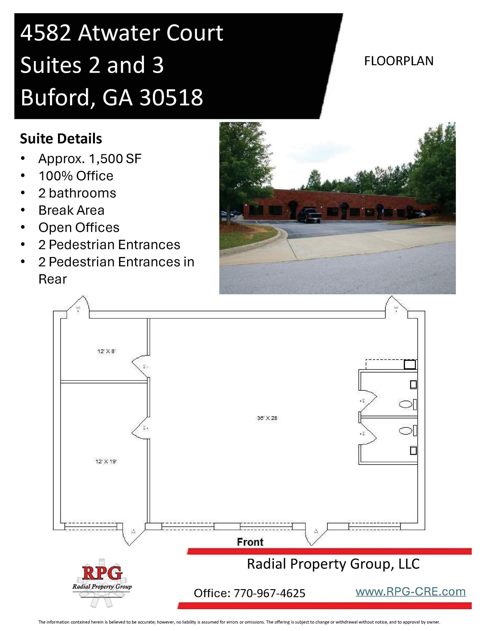 4582 Atwater Ct, Buford, GA à louer Plan d’étage- Image 1 de 3
