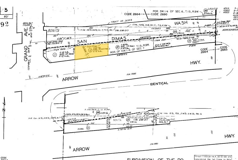 433 W Arrow Hwy, Glendora, CA for lease - Plat Map - Image 2 of 6