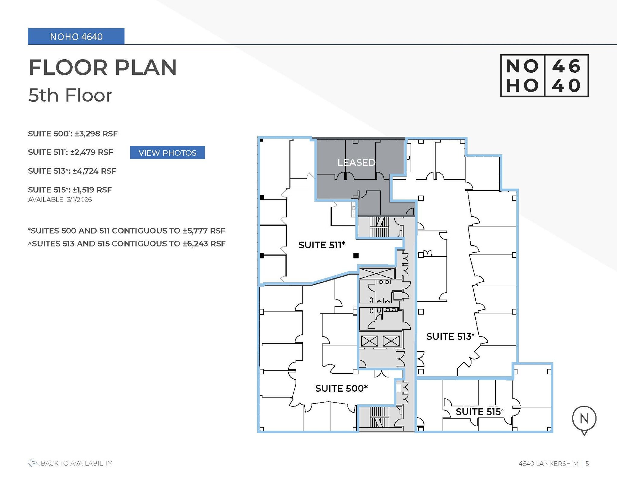 4640 Lankershim Blvd, North Hollywood, CA à louer Plan d’étage- Image 1 de 1
