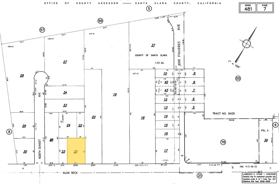 2029 Alum Rock Ave, San Jose, CA for sale - Plat Map - Image 2 of 2