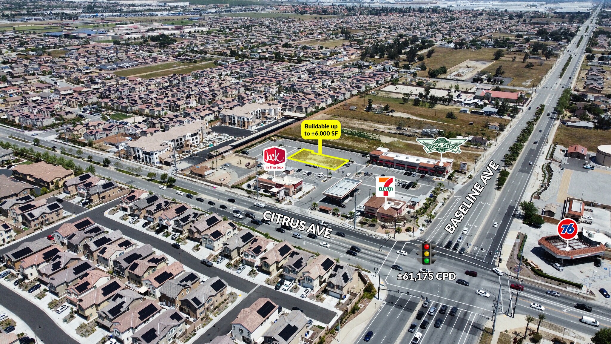 16120-16138 Baseline Ave, Fontana, CA à louer Photo du bâtiment- Image 1 de 2