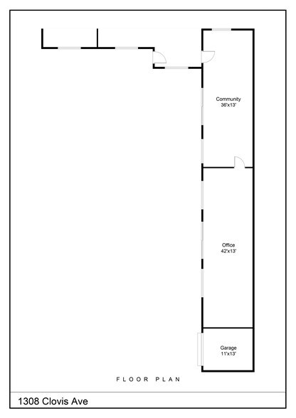 1308 Clovis Ave, Clovis, CA à louer - Plan d’étage - Image 2 de 5