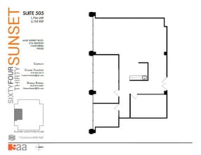 6430 W Sunset Blvd, Los Angeles, CA for lease Floor Plan- Image 1 of 1