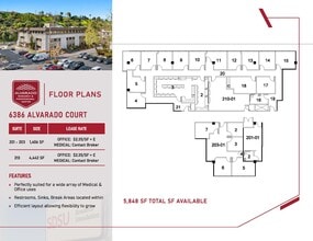 6475 Alvarado Rd, San Diego, CA à louer Plan d’étage- Image 1 de 1