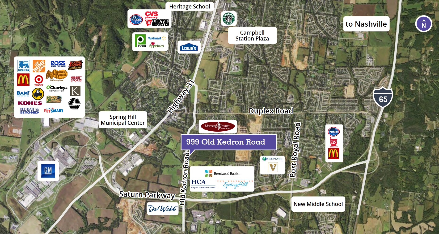 999 Old Kedron Rd, Spring Hill, TN à vendre Photo du bâtiment- Image 1 de 2