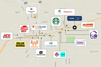 730 TX-31 W, Chandler, TX - Aérien  Vue de la carte