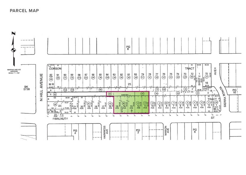 1501-1525 W Walnut St, Pasadena, CA à vendre - Plan cadastral - Image 3 de 5