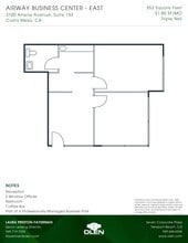 3100 Airway Ave, Costa Mesa, CA à louer Plan d’étage- Image 1 de 1