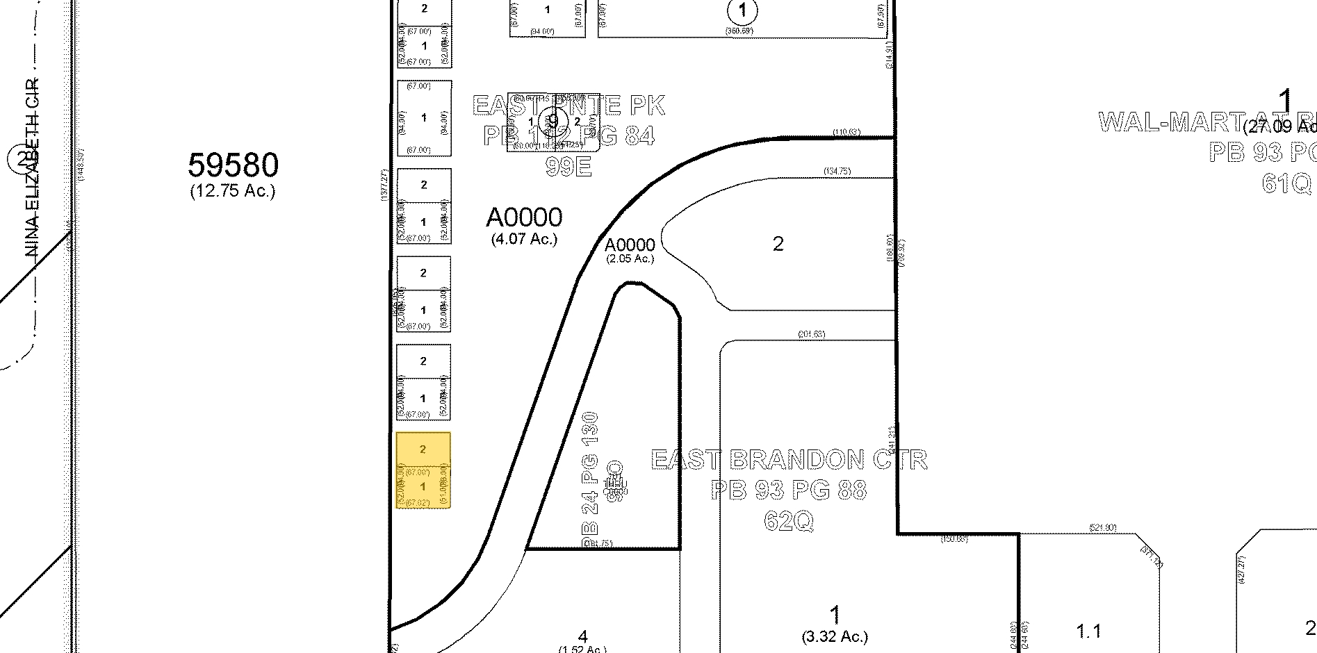 1028 E Brandon Blvd, Brandon, FL à vendre Plan cadastral- Image 1 de 1