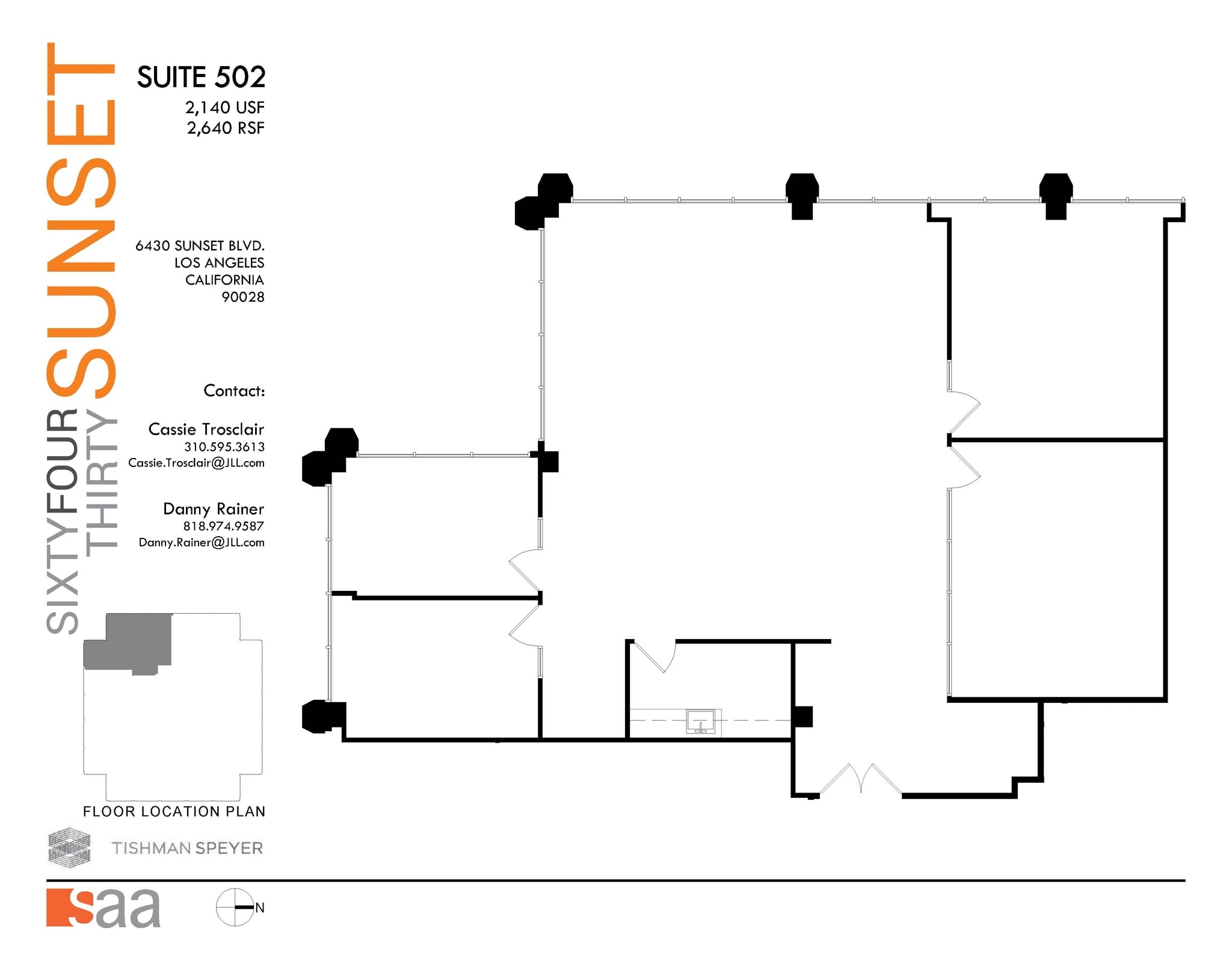 6430 W Sunset Blvd, Los Angeles, CA for lease Floor Plan- Image 1 of 1