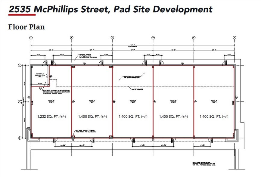 2501 Mcphillips St, Winnipeg, MB à louer - Plan d’étage - Image 2 de 2