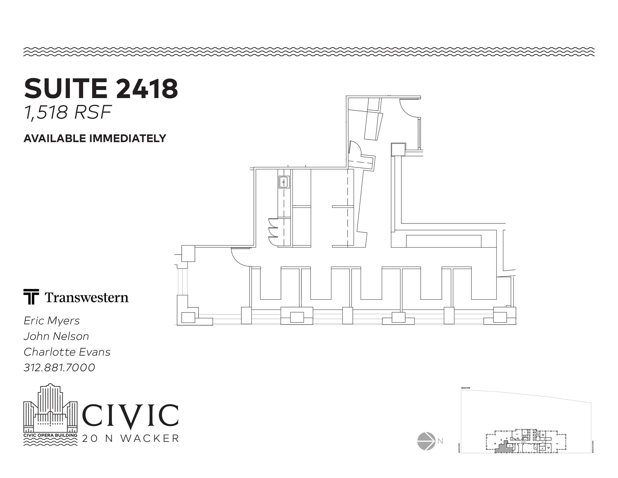 20 N Wacker Dr, Chicago, IL à louer Plan d’étage- Image 1 de 1