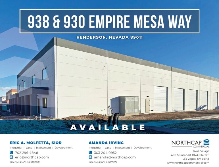 930-938 Empire Mesa Way, Henderson, NV à louer - Photo du bâtiment - Image 3 de 6
