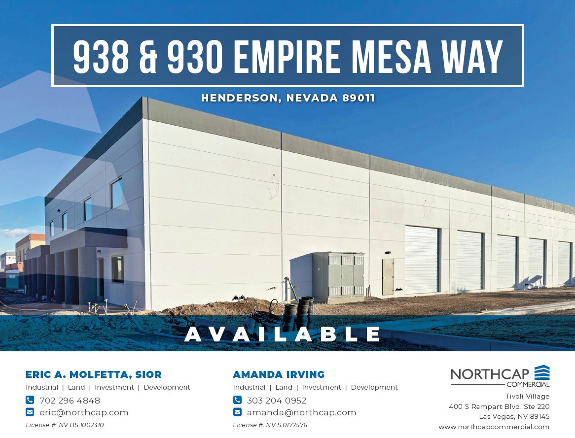 930-938 Empire Mesa Way, Henderson, NV à louer Photo principale- Image 1 de 5
