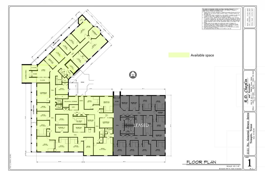 1111 N General Bruce Dr, Temple, TX à louer - Plan d’étage - Image 2 de 3