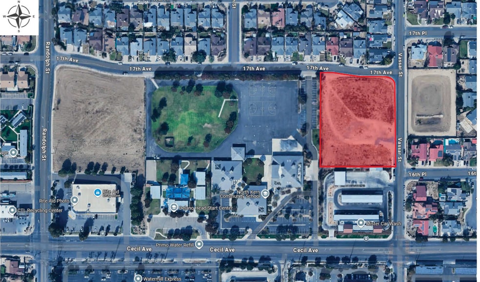 Vassar St And 17th Ave, Delano, CA for sale - Aerial - Image 2 of 11