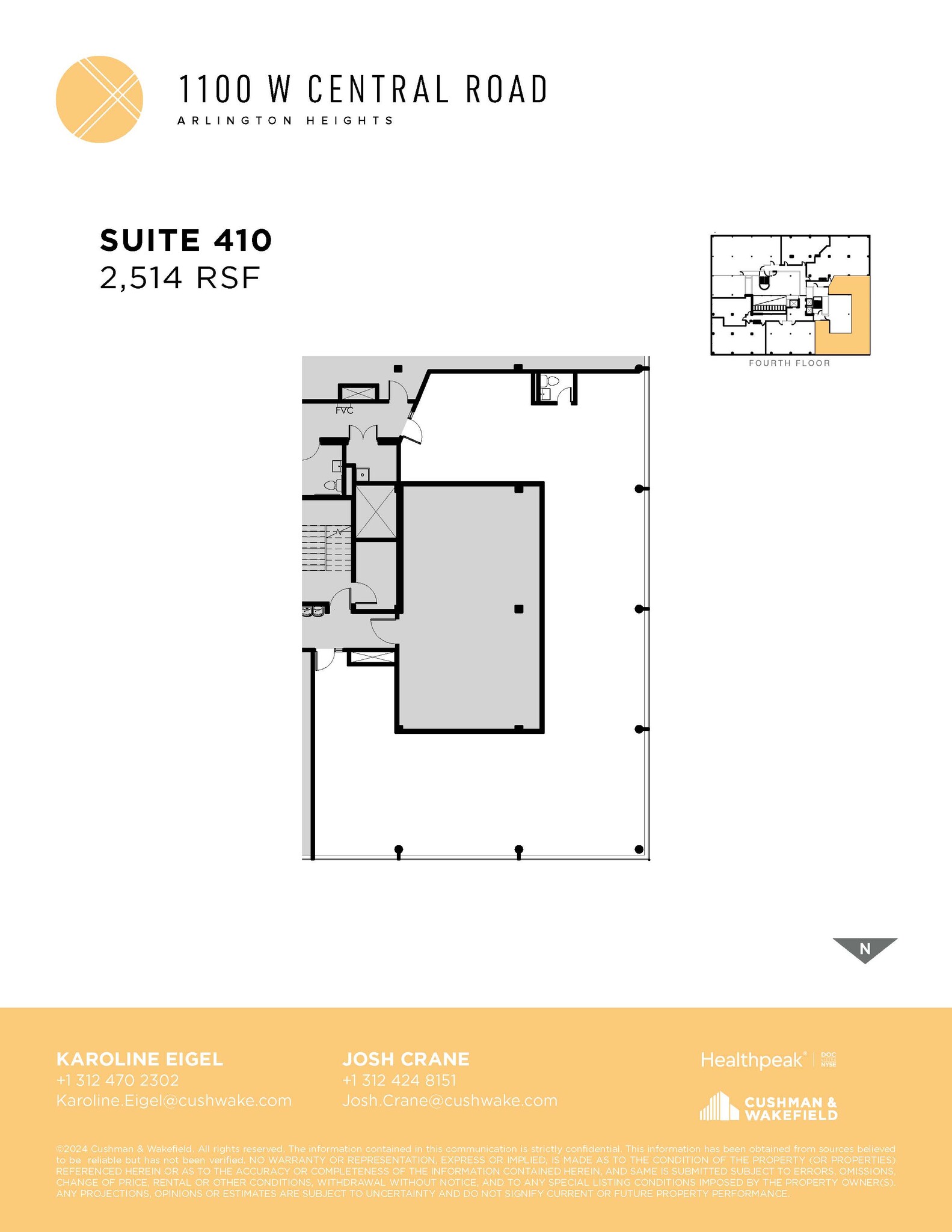 1100 W Central Rd, Arlington Heights, IL à louer Plan d’étage- Image 1 de 1