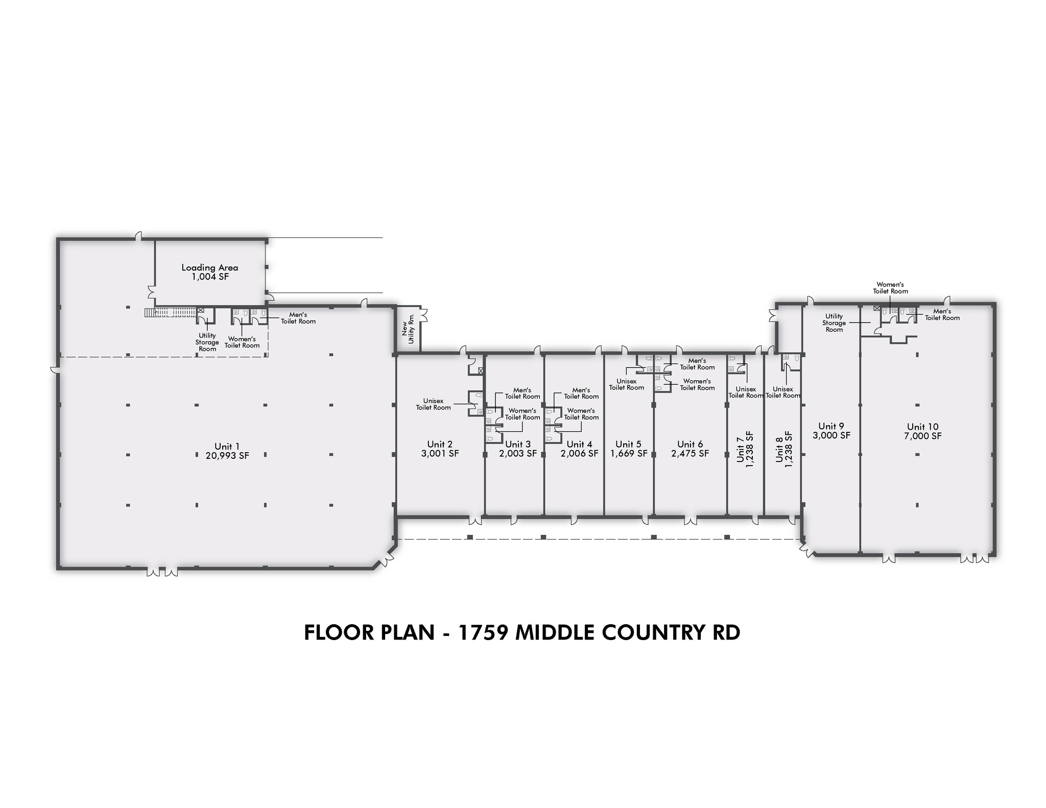 1707-1759 Middle Country Rd, Centereach, NY à louer Plan d’étage type- Image 1 de 1