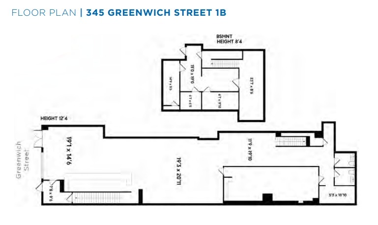 345 Greenwich St, New York, NY 10013 - Unité 1B -  - Plan d’étage - Image 1 of 1