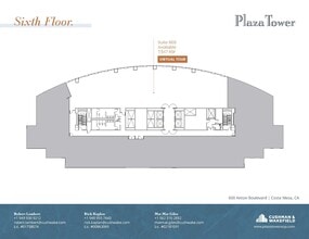 600 Anton Blvd, Costa Mesa, CA à louer Plan d’étage- Image 1 de 1