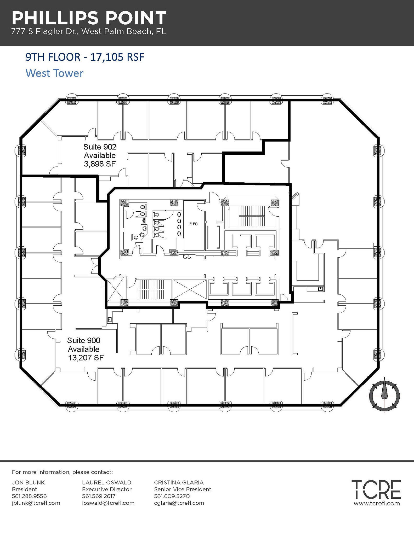 777 S Flagler Dr, West Palm Beach, FL à louer Plan d’étage- Image 1 de 1