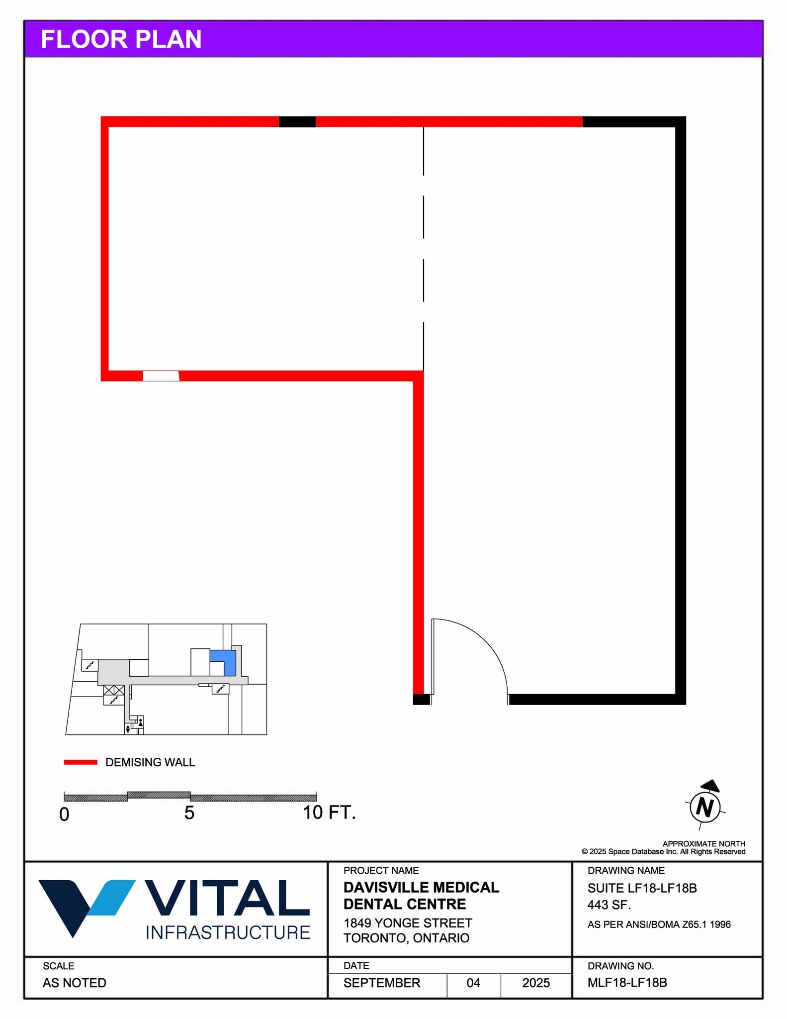 1849 Yonge St, Toronto, ON à louer Plan d’étage- Image 1 de 1