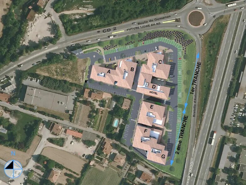 Route De Gemenos, Aubagne à louer - Plan de site - Image 2 de 4