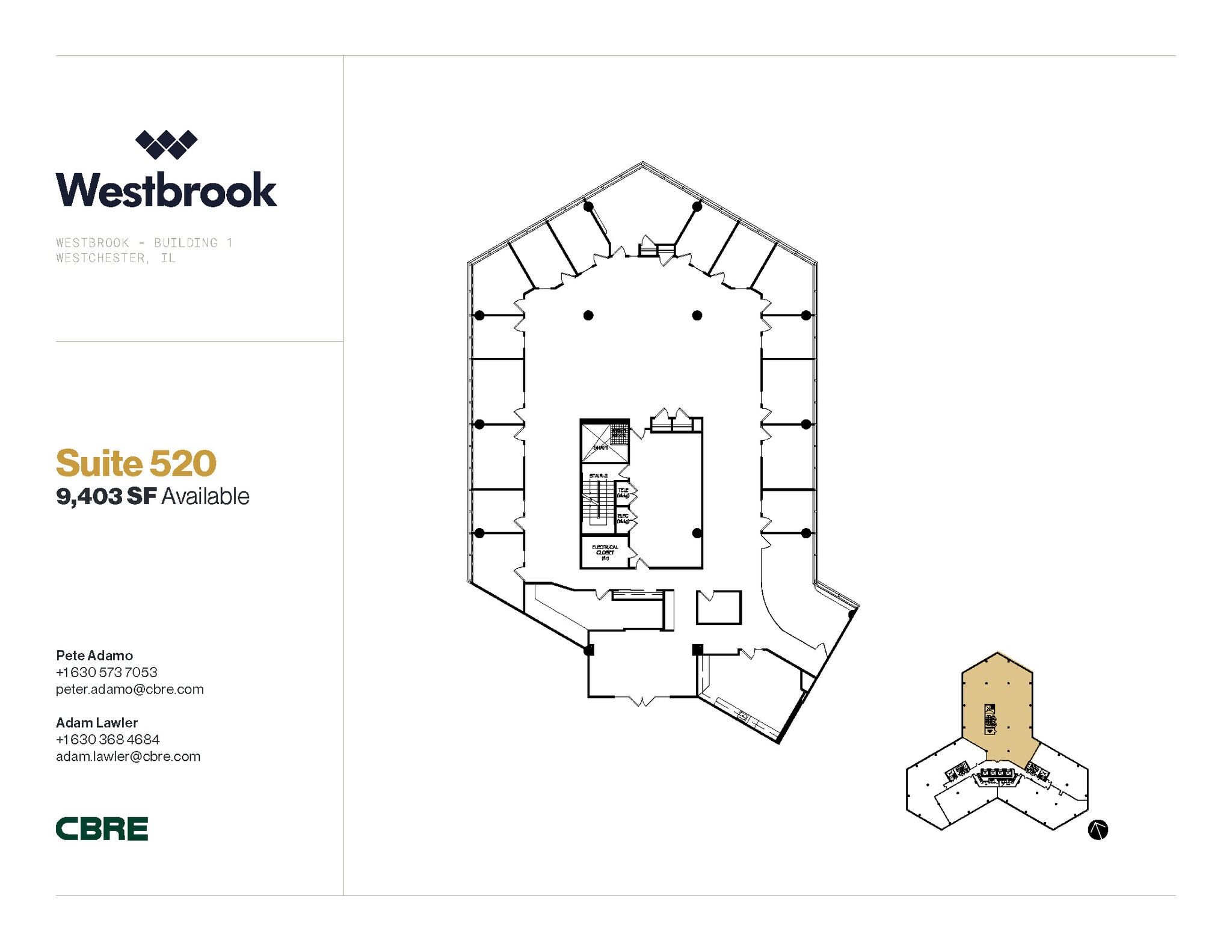 1 Westbrook Corporate Ctr, Westchester, IL for lease Floor Plan- Image 1 of 1