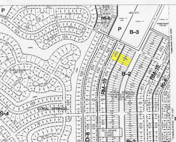 1850 N University Dr, Coral Springs, FL for lease - Plat Map - Image 2 of 4