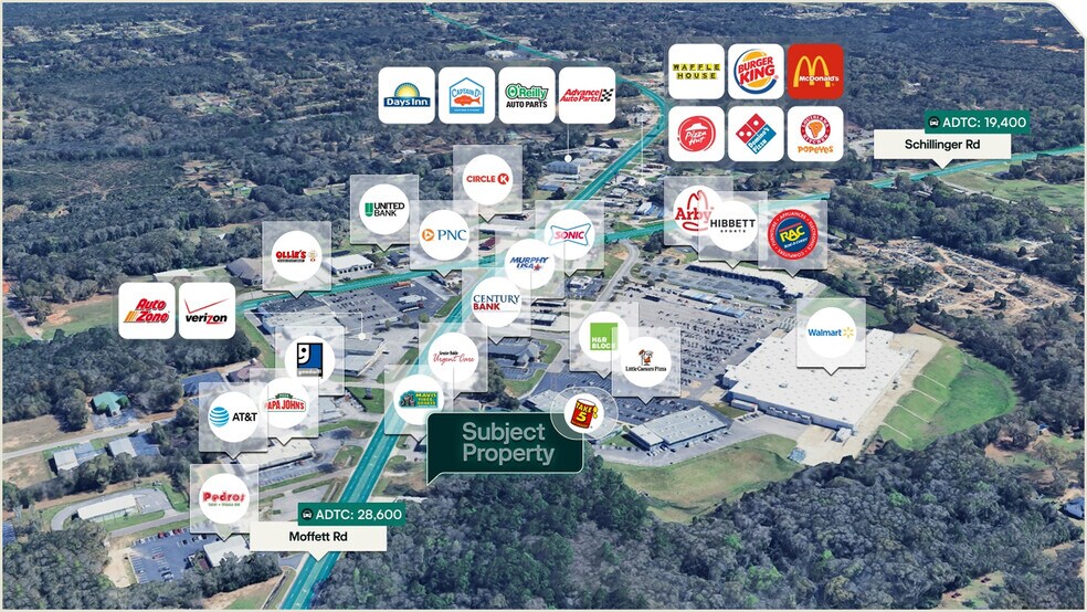 7955 Moffett Rd, Semmes, AL à vendre - Aérien - Image 2 de 2